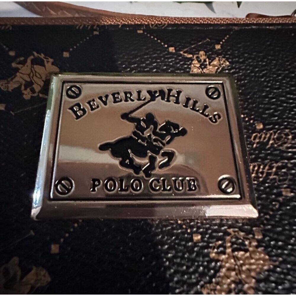Beverly Hills Polo Club Crossbody Bag & Wallet Combo Holds Cell Phone Brown Pa - Picture 5 of 13